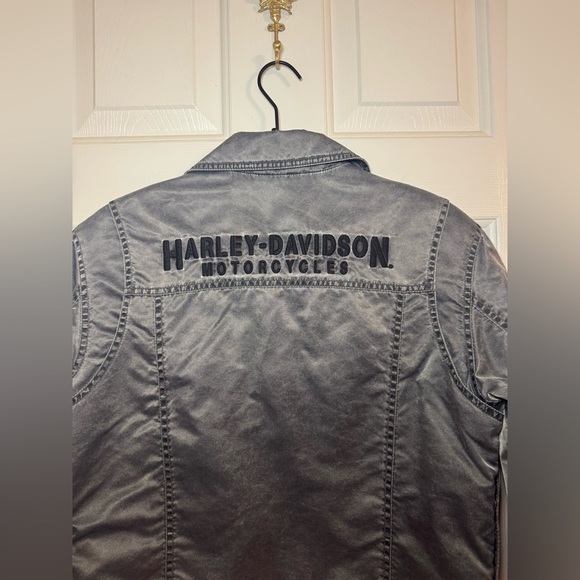 Harley Davidson Motorcycle Riding Jacket Women's Size Small Black Nylon - Picture 8 of 8
